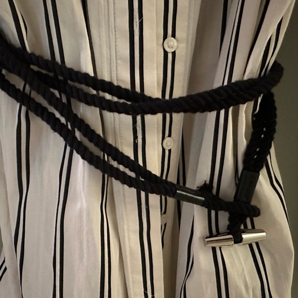 Lauren by Ralph Lauren Striped Cotton belted Doby shirt dress - Picture 3 of 4